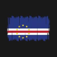 pincel de bandera de cabo verde. bandera nacional vector