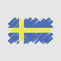 Sweden Flag Brush. National Flag vector