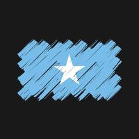 cepillo de bandera de somalia. bandera nacional vector