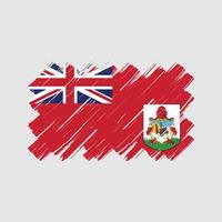 trazos de pincel de la bandera de Bermudas. bandera nacional vector