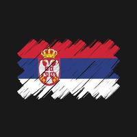 trazos de pincel de bandera serbia. bandera nacional vector