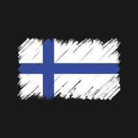 Finland Flag Brush Strokes. National Flag vector