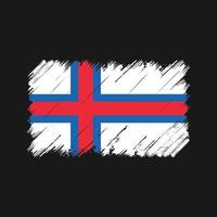 Faroe Islands Flag Brush Strokes. National Flag vector