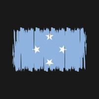 cepillo de bandera de micronesia. bandera nacional vector