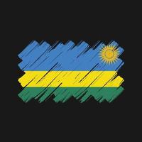 Rwanda Flag Brush Strokes. National Flag vector