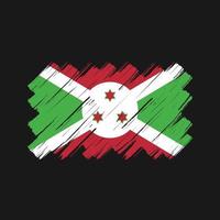 trazos de pincel de la bandera de burundi. bandera nacional vector