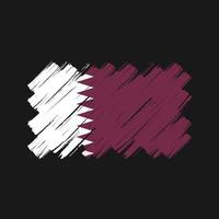 Qatar Flag Brush Strokes. National Flag vector