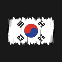 pincel de bandera de corea del sur. bandera nacional vector