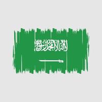 pincel de bandera de arabia saudita. bandera nacional vector