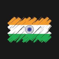 cepillo de la bandera india. bandera nacional vector