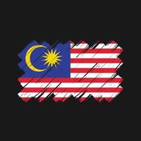 Malaysia Flag Brush Strokes. National Flag vector