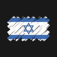 cepillo de la bandera de israel. bandera nacional vector