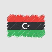 Libya Flag Brush Strokes. National Flag vector