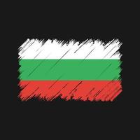 trazos de pincel de bandera de bulgaria. bandera nacional vector