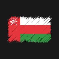 Oman Flag Brush Strokes. National Flag vector