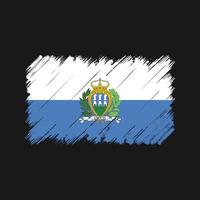 San Marino Flag Brush Strokes. National Flag vector