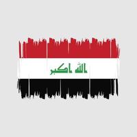 cepillo de la bandera de irak. bandera nacional vector