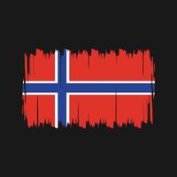 Norway Flag Brush. National Flag vector