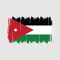 Jordan Flag Brush. National Flag vector