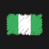 trazos de pincel de la bandera de nigeria. bandera nacional vector