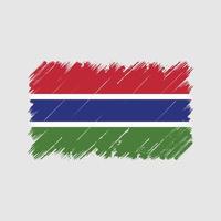 trazos de pincel de bandera de gambia. bandera nacional vector