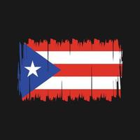 cepillo de bandera de puerto rico. bandera nacional vector