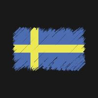 Sweden Flag Brush Strokes. National Flag vector