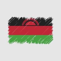 Malawi Flag Brush Strokes. National Flag vector