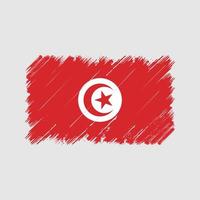 Tunisia Flag Brush Strokes. National Flag vector