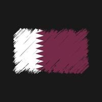 trazos de pincel de la bandera de qatar. bandera nacional vector