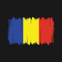 Romania Flag Brush. National Flag vector