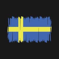 Sweden Flag Brush. National Flag vector