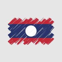 Laos Flag Brush Strokes. National Flag vector