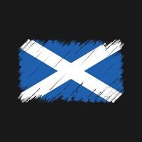 trazos de pincel de bandera de escocia. bandera nacional vector