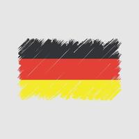 trazos de pincel de bandera de alemania. bandera nacional vector