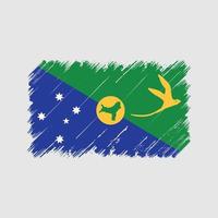 Christmas Islands Flag Brush Strokes. National Flag vector