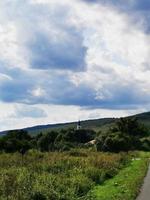 Near Aggtelek church and overged sky photo