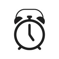 eps10 vector negro levantarse icono de alarma aislado sobre fondo blanco. despierte el símbolo del reloj despertador en un estilo moderno y plano simple para el diseño de su sitio web, logotipo, pictograma y aplicación móvil