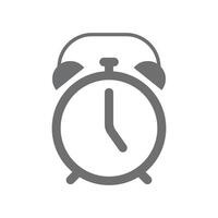 eps10 grey vector get up alarm icon isolated on white background. wake up alarm clock symbol in a simple flat trendy modern style for your website design, logo, pictogram, and mobile application