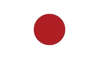 eps10 red and white vector japan flag icon Japanese national flag symbol in a simple flat trendy modern style for your website design, logo, pictogram, UI, and mobile application
