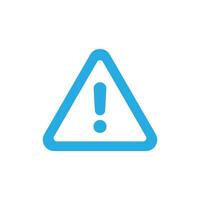 eps10 blue vector danger notice or risk icon isolated on white background. danger alert symbol in a simple flat trendy modern style for your website design, logo, pictogram, and mobile application