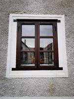 Dark-colored window at Tihany photo