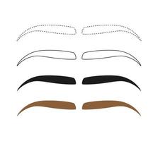 Eyebrow tracing on white background vector