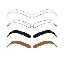 Eyebrow tracing on white background vector