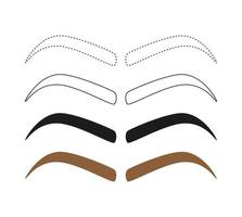 Eyebrow tracing on white background vector