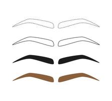 Eyebrow tracing on white background vector