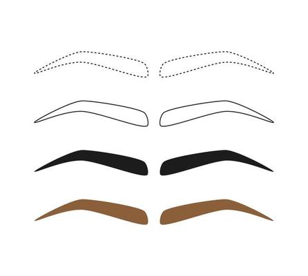 Eyebrow tracing on white background