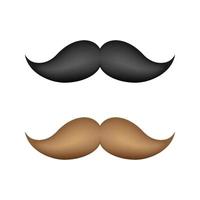 Mustache isolated on white background vector
