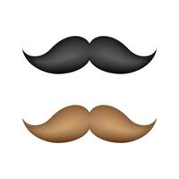 Mustache isolated on white background vector