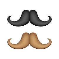 Mustache isolated on white background vector